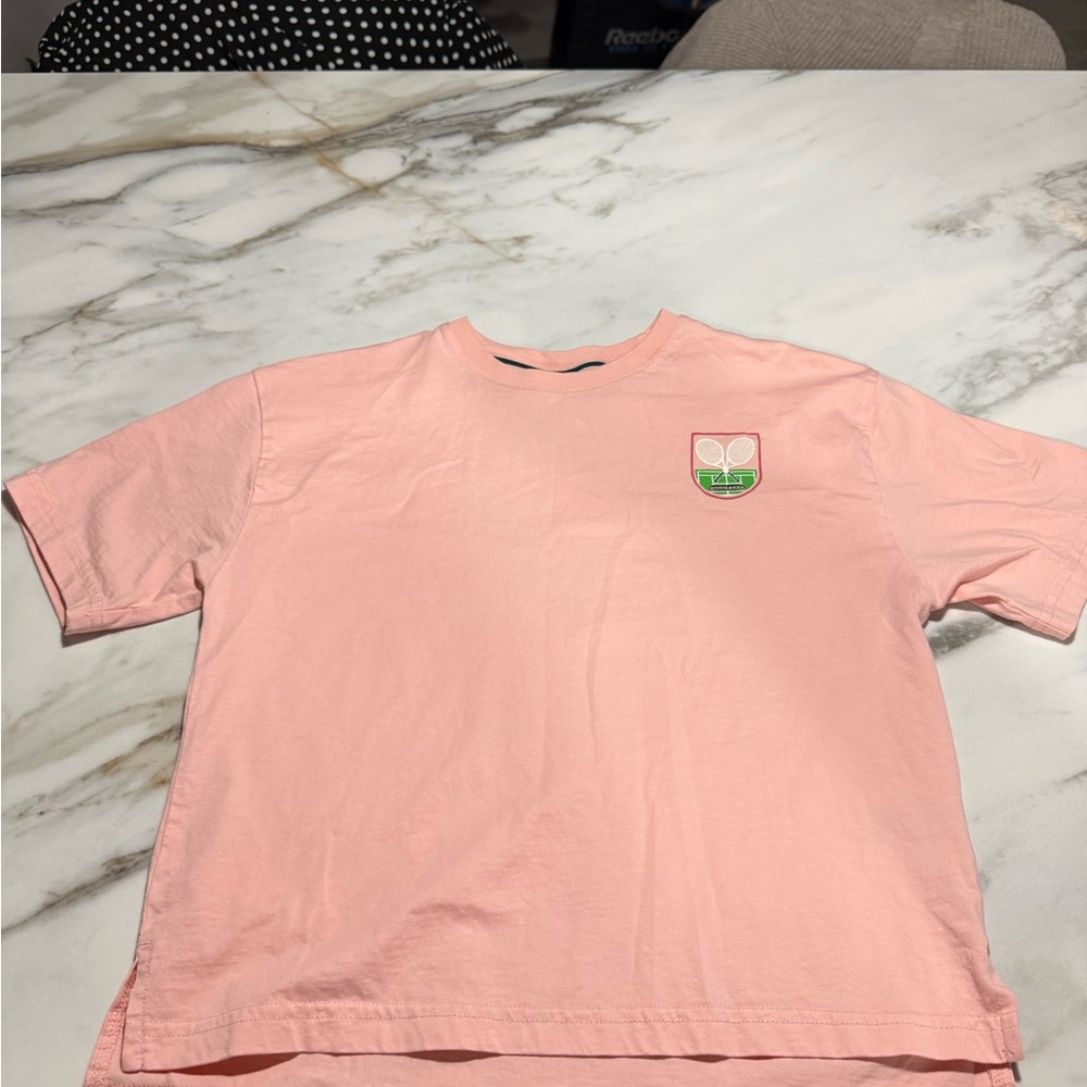 Scotch & Soda Pink Kids Shirt with Tennis Patch